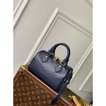 LV M58953 Louis Vuitton Speedy Bandouliere 20 Kabelka Tmavě Modrá