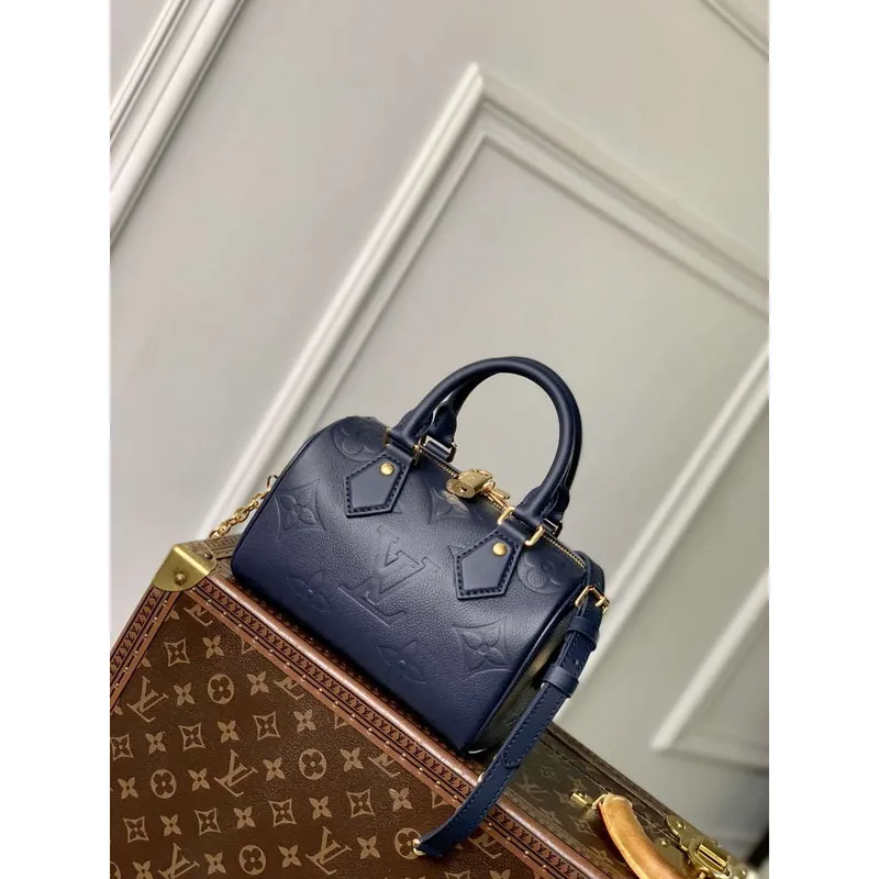 LV M58953 Louis Vuitton Speedy Bandouliere 20 Kabelka Tmavě Modrá