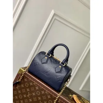 LV M58953 Louis Vuitton Speedy Bandouliere 20 Kabelka Tmavě Modrá