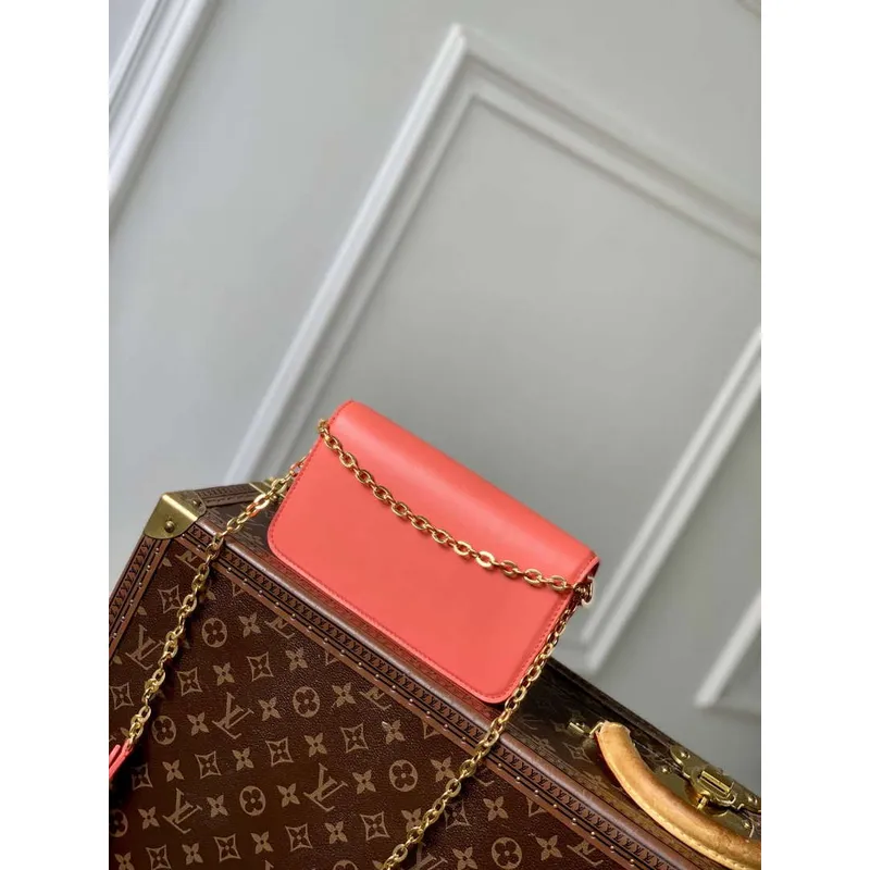 LV M14548 Louis Vuitton Peněženka na řetízku LV Bloom Taška Sladký korál