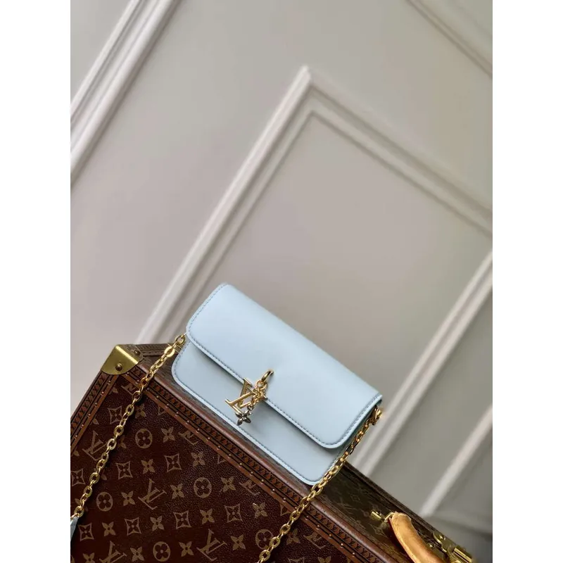 LV M14547 Peněženka na řetízku Louis Vuitton LV Bloom Taška Azurová Modrá