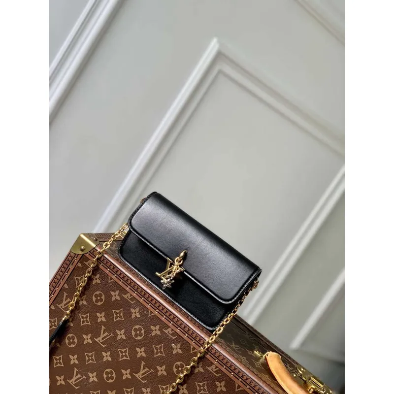 LV M14564 Peněženka na řetízku Louis Vuitton LV Bloom Taška Černá