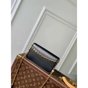 LV M14564 Peněženka na řetízku Louis Vuitton LV Bloom Taška Černá