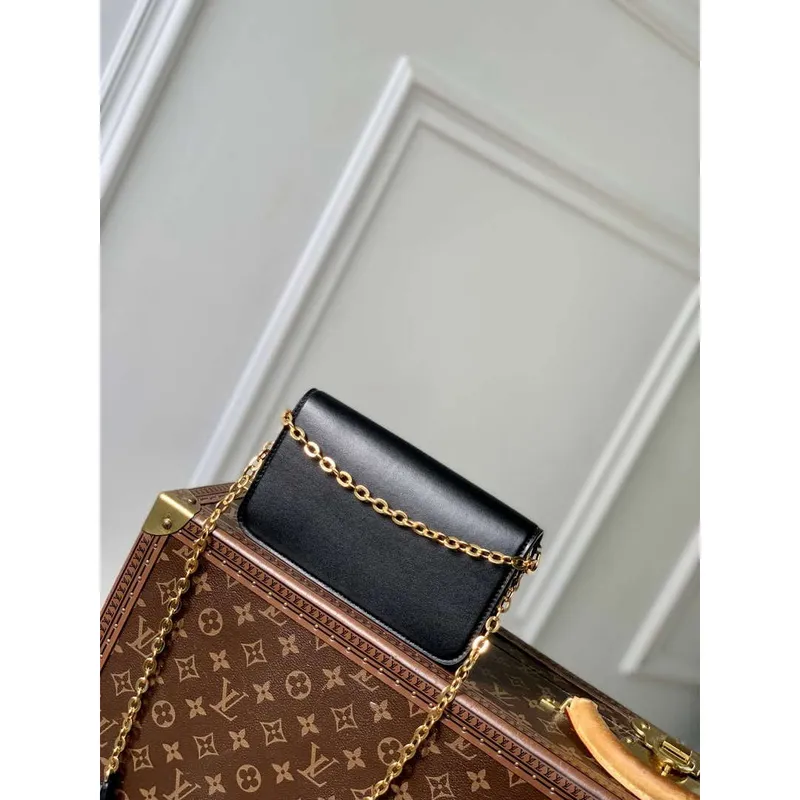 LV M14564 Peněženka na řetízku Louis Vuitton LV Bloom Taška Černá