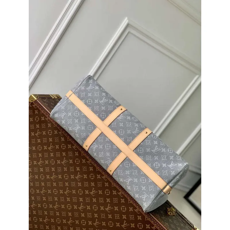 LV M13748 Louis Vuitton Keepall Bandoulière 45 Taška Cloudy Gray