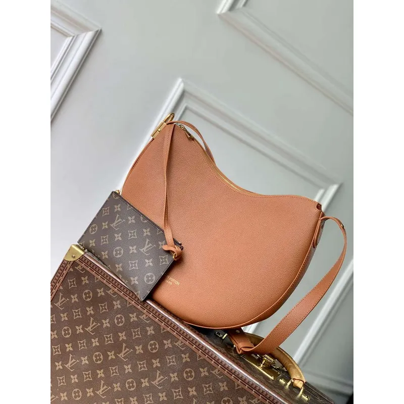 LV M14642 Louis Vuitton Low Key Cookie MM Taška Cognac