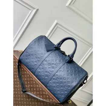 LV M14840 Louis Vuitton Keepall Bandoulière 50 Taška Námořnická Modrá