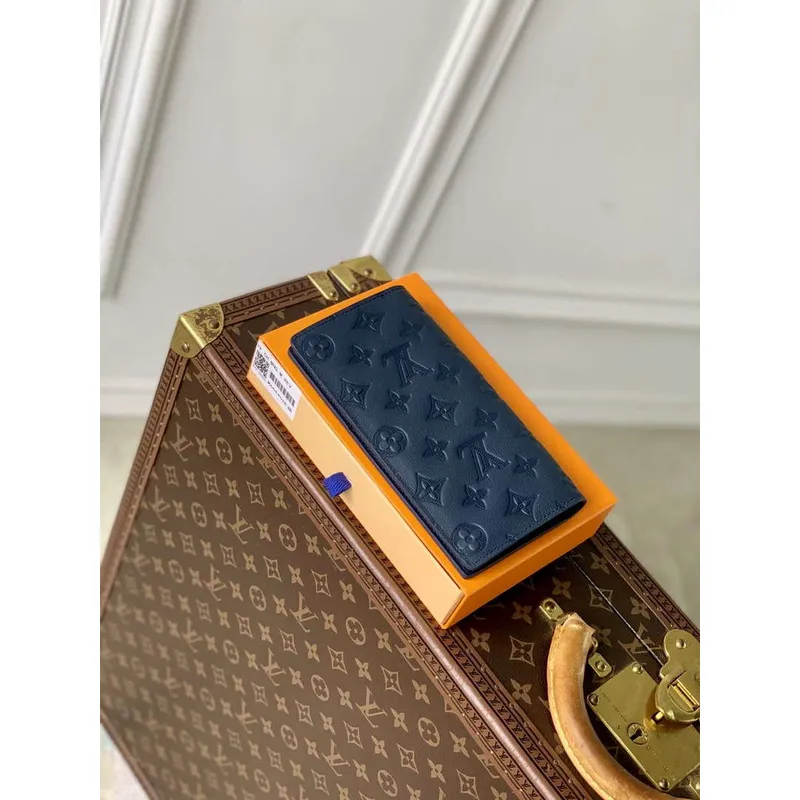 LV M66540 Louis Vuitton Brazza Peněženka Námořnická Modrá
