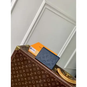 LV M14792 Obal na pas Louis Vuitton Námořnická modrá