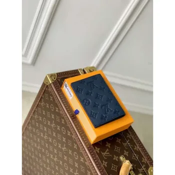 LV M14792 Obal na pas Louis Vuitton Námořnická modrá