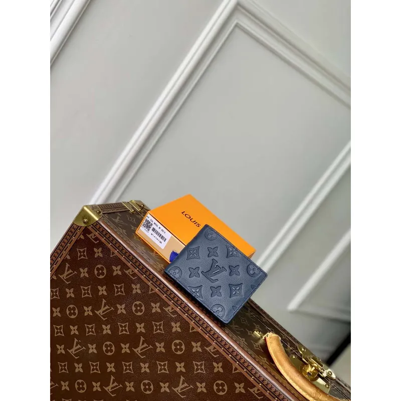 LV M14787 Louis Vuitton Víceúčelová peněženka Námořnická modrá