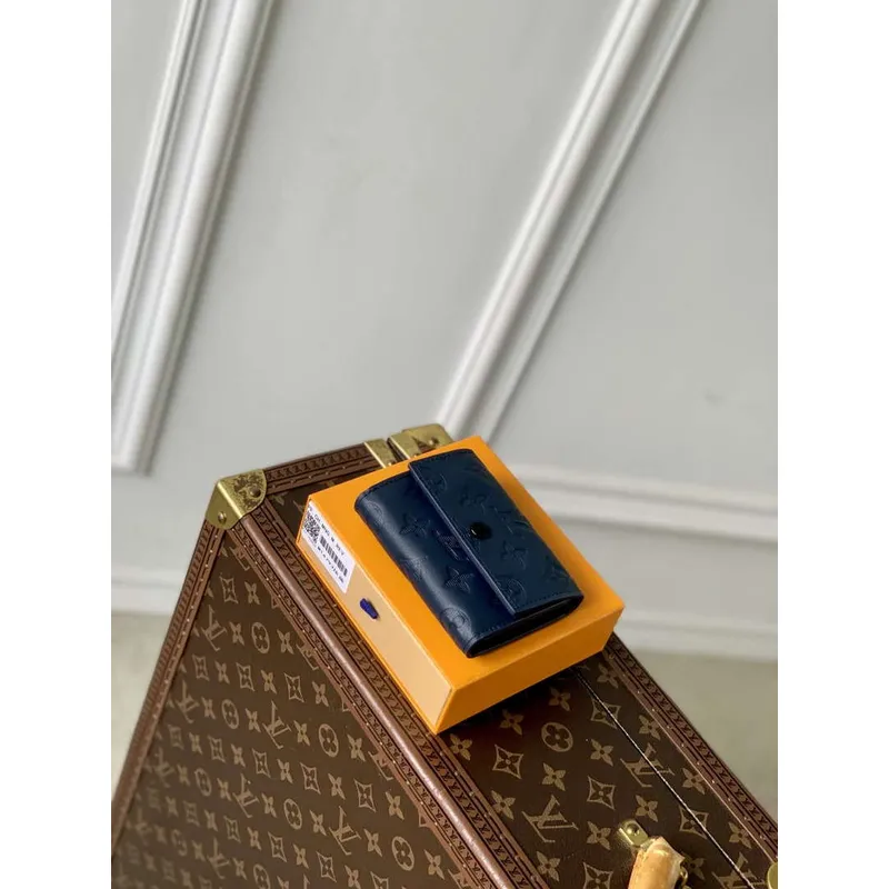 LV M14793 Louis Vuitton Victor Peněženka Námořnická Modrá