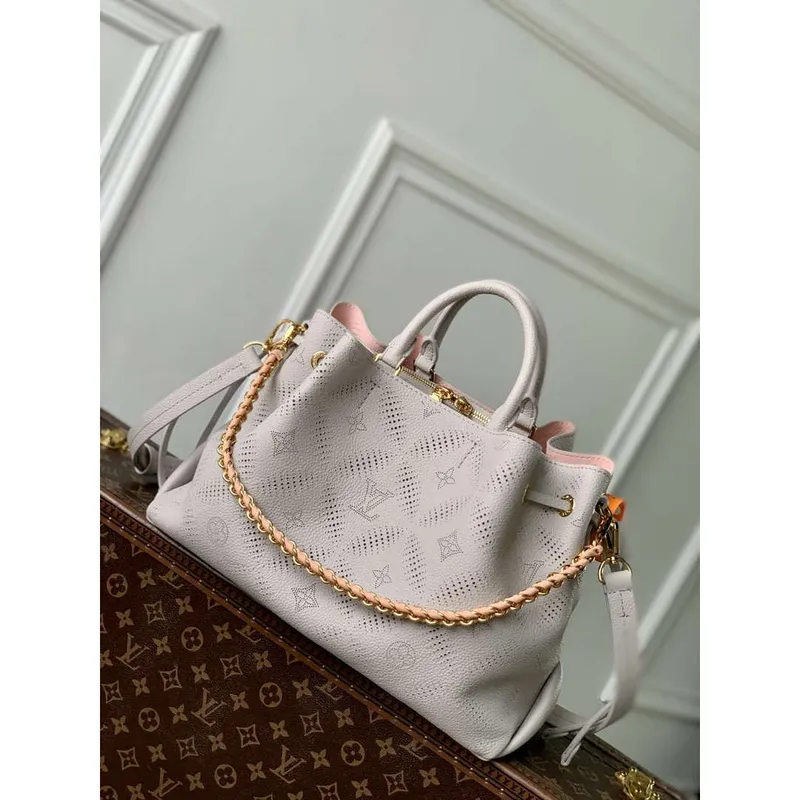 LV M13838 Louis Vuitton Bella Tote Mahina Taška Růžová/Sivá