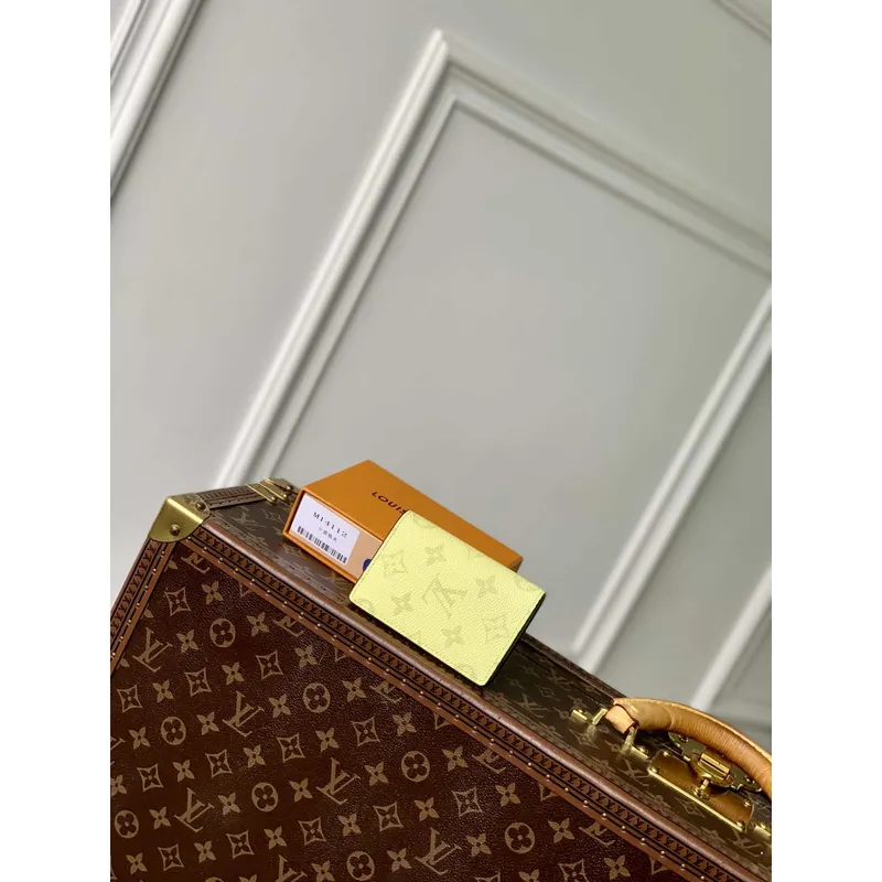 LV M14113 Louis Vuitton Pocket Organizer Taigarama Citronově žlutá