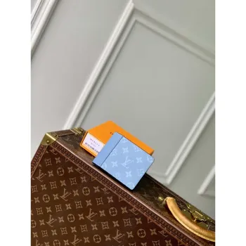 LV M14111 Louis Vuitton Multiple Wallet Taigarama Modrá