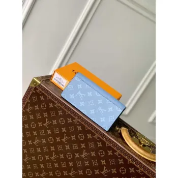 LV M14110 Louis Vuitton Brazza Peněženka Taigarama Modrá