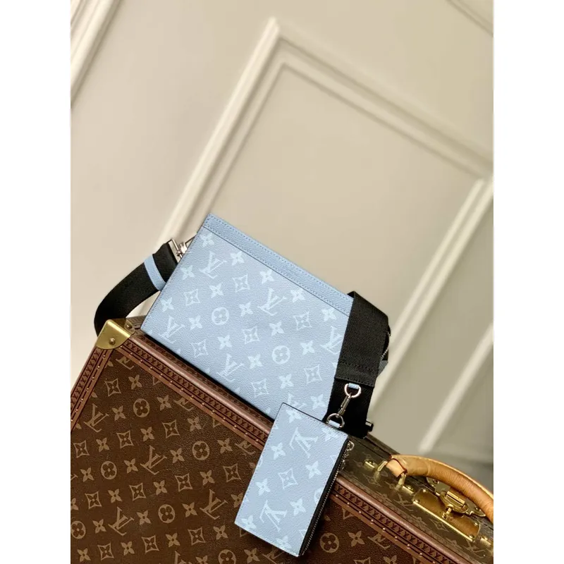 LV M14114 Louis Vuitton Gaston Wearable Wallet Nebeská Modrá