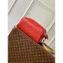 LV M12863 Louis Vuitton Locker Dopp Kit Monogram Taurillon Červená