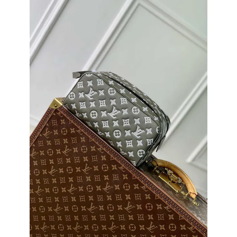 LV M12651 Louis Vuitton Locker Dopp Kit Monogram Shadow Green