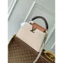 LV M12956 Louis Vuitton Capucines BB Taška z kůže Taurillon Galet Šedá
