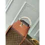 LV M14176 Louis Vuitton Capucines Mini Taška Taurillon kůže Hnědá