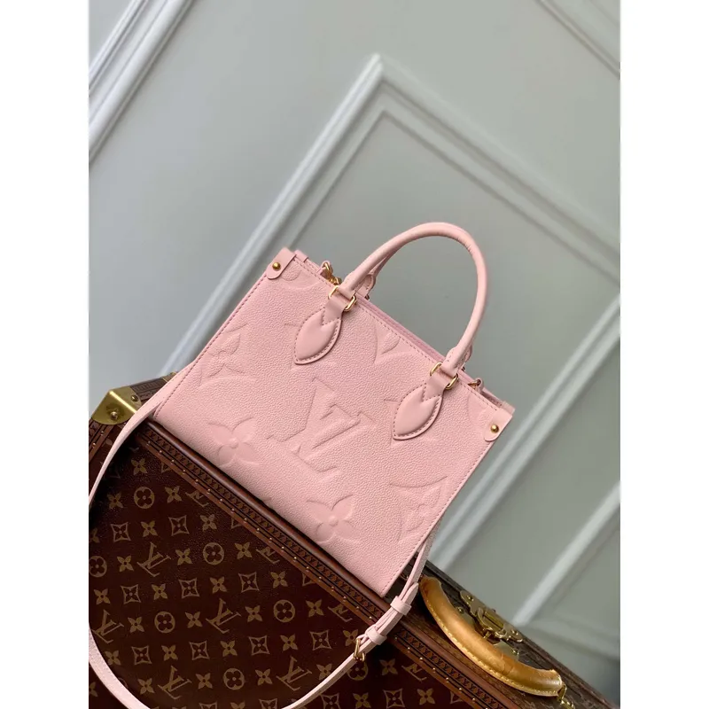 LV M47135 Louis Vuitton Onthego Pm Taška M45779 kůže Růžová