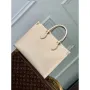 LV M46531 Louis Vuitton OnTheGo MM Taška Monogram Empreinte Béžová