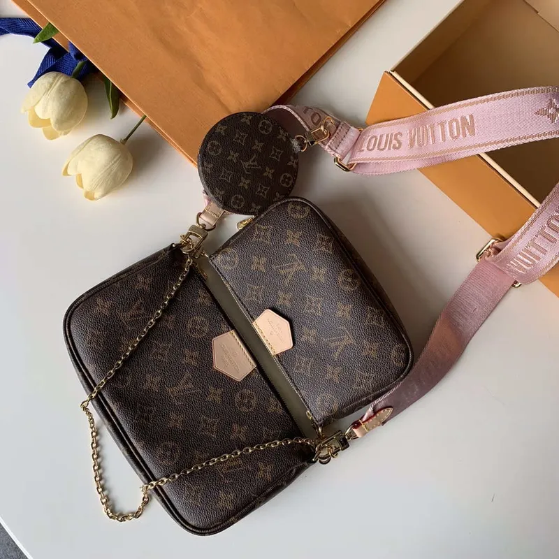 LV M44813 Louis Vuitton M44823 Multi Pochette Accessoires Taška Růžová