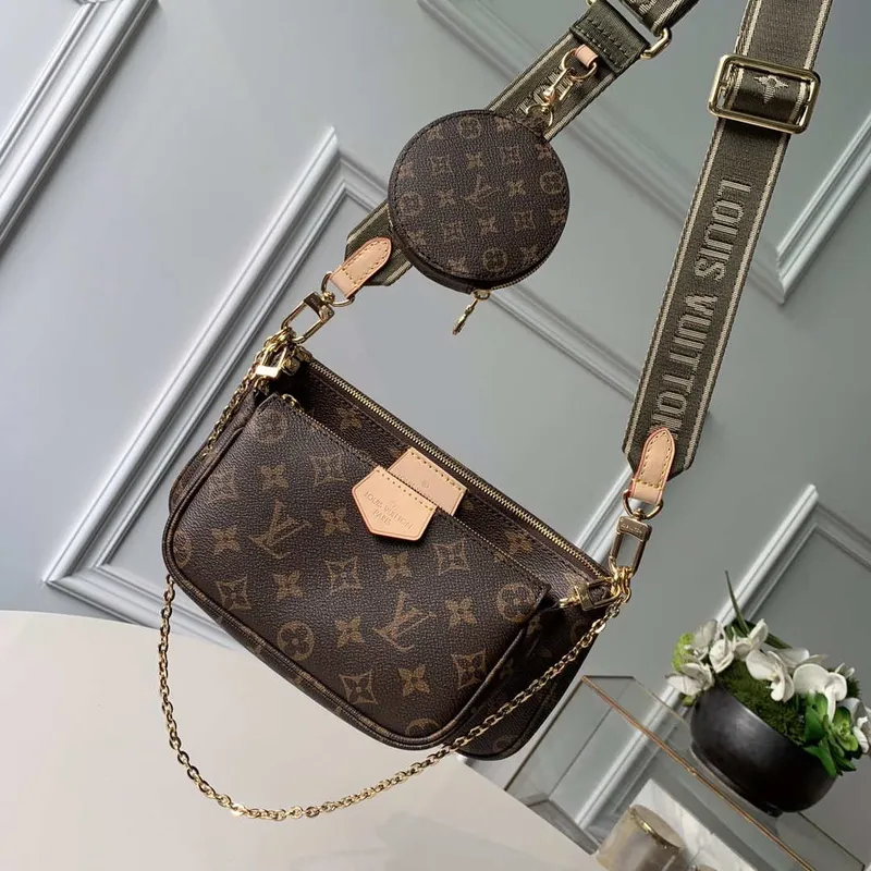 LV M44813 Louis Vuitton M44823 Multi Pochette Accessoires Taška Světle Zelená