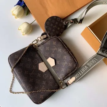 LV M44813 Louis Vuitton M44823 Multi Pochette Accessoires Taška Světle Zelená