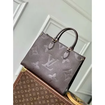 LV M12967 Louis Vuitton OnTheGo MM Kabelka Čokoládově Hnědá