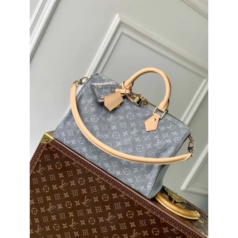 LV M13344 Louis Vuitton Speedy Soft 30 Taška Omytá Šedá