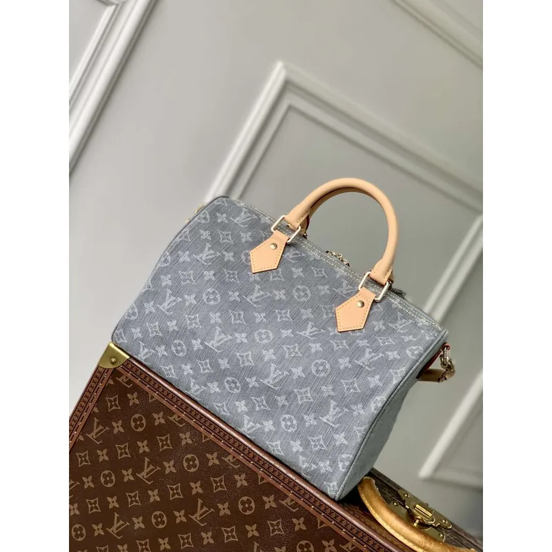 LV M13344 Louis Vuitton Speedy Soft 30 Taška Omytá Šedá