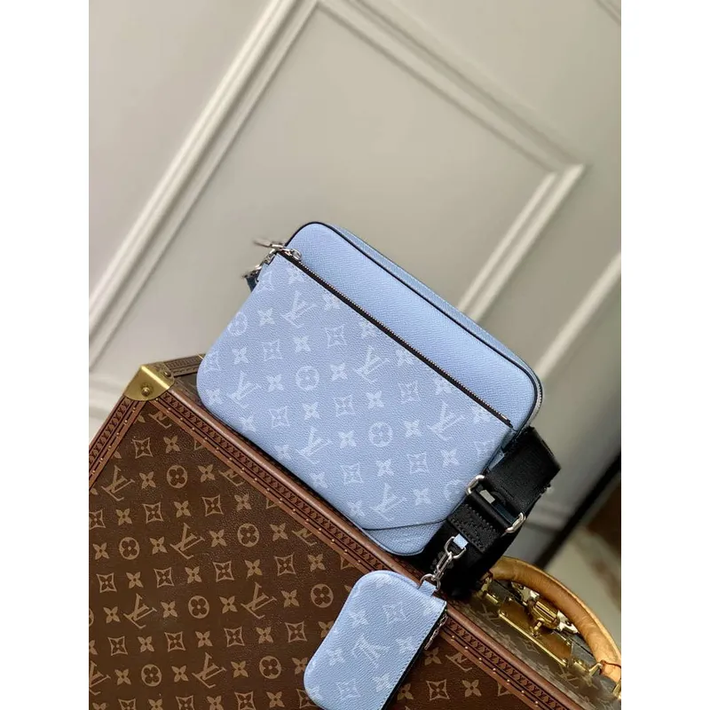 LV M14069 Louis Vuitton Trio Messenger Nebeská Modrá