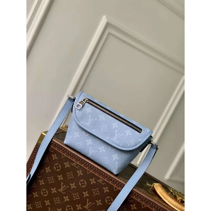 LV M14116 Louis Vuitton Pulse Wearable Wallet Sky Blue