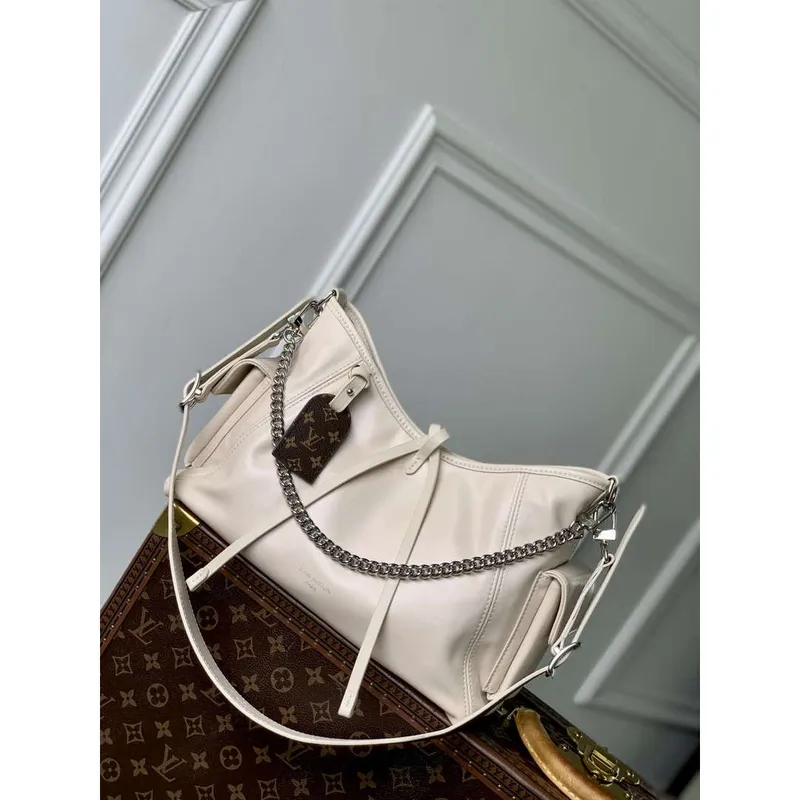 LV M12919 Louis Vuitton CarryAll Cargo Vibe PM Taška Vanilka