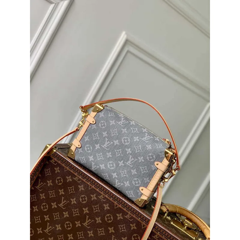 LV M13285 Louis Vuitton Boční kufr MM Taška Omytá šedá