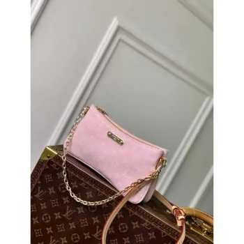 LV M14159 Louis Vuitton Liv Pochette Monogram Denim Taška Růžová