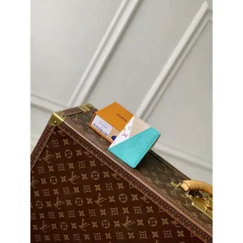 Louis Vuitton M14090 LV x TM Romy Držák karet Modro šedý