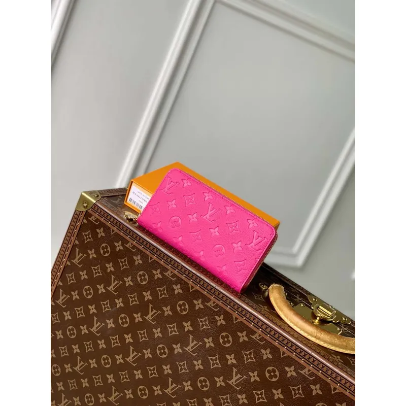 Louis Vuitton M13618 LV x TM Zippy Wallet Monogram Růžová Červená