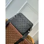 LV M46602 Louis Vuitton Trio Messenger Bag Monogram Shadow Kůže