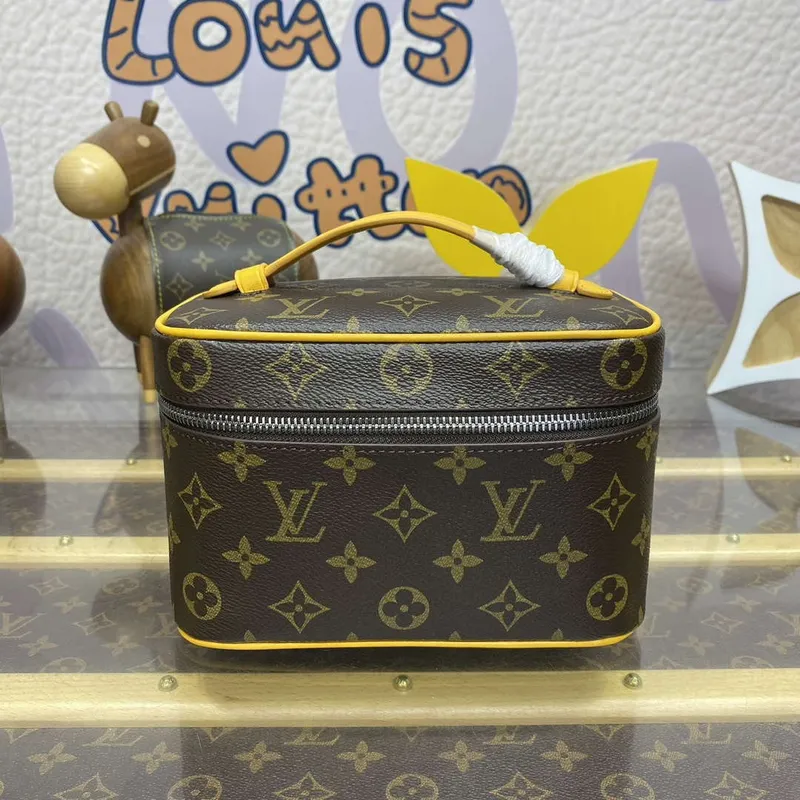 Louis Vuitton LV M12654 Nice Mini Vanity Case Monogram plátno Žlutá
