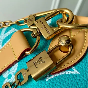 LV M11564 Louis Vuitton Speedy P9 Bandoulière 40 Taška Monogram Kůže Jezero Modrá