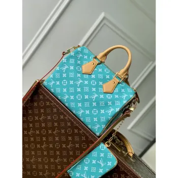 LV M21108 Louis Vuitton Speedy P9 Bandoulière 30 Taška Monogram Kůže Fluorescenční Jezero Modrá