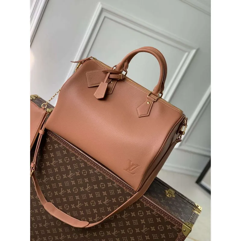 LV M12672 Louis Vuitton Speedy P9 Bandoulière 40 Taška Cognac