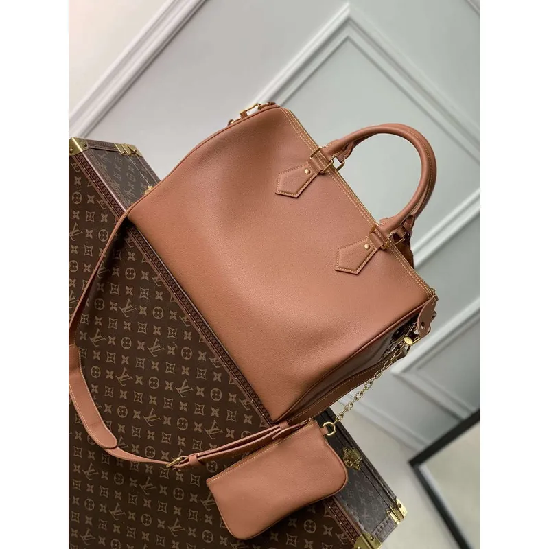 LV M12672 Louis Vuitton Speedy P9 Bandoulière 40 Taška Cognac