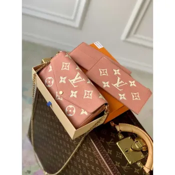 LV M61276 Louis Vuitton Felicie Pochette Taška M61276 Růžová Kůže