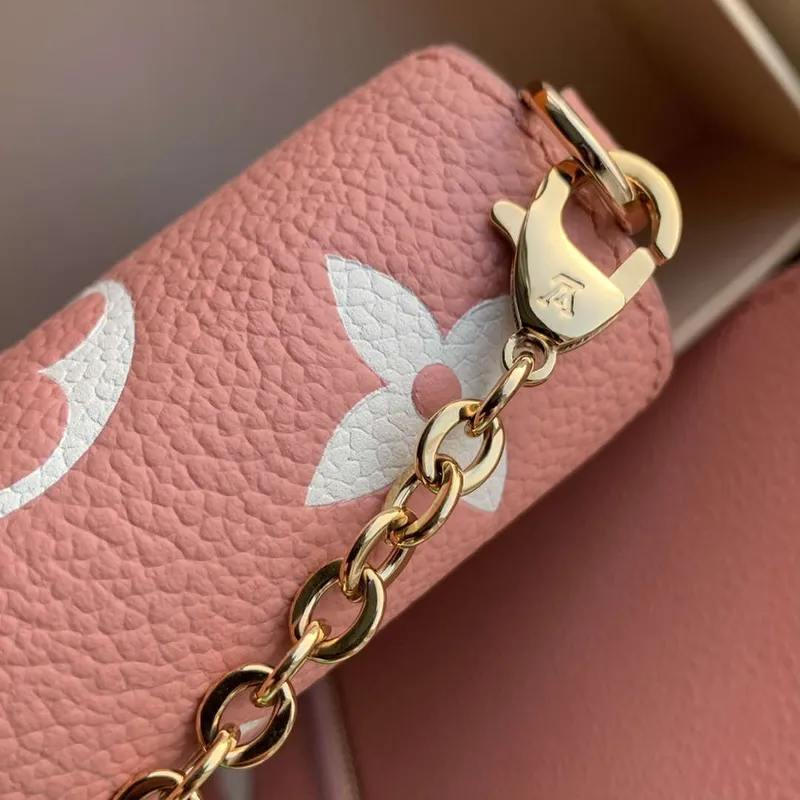 LV M61276 Louis Vuitton Felicie Pochette Taška M61276 Růžová Kůže