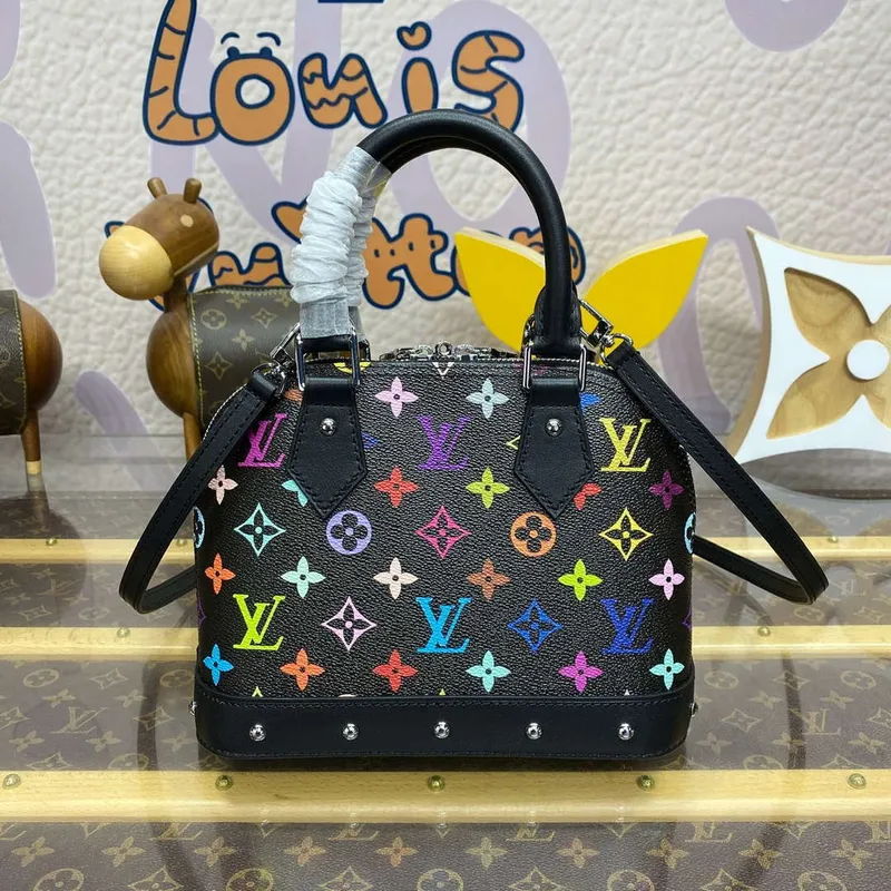 LV M13078 Louis Vuitton LV x TM Alma BB Taška Jiný Monogram Plátno Černá