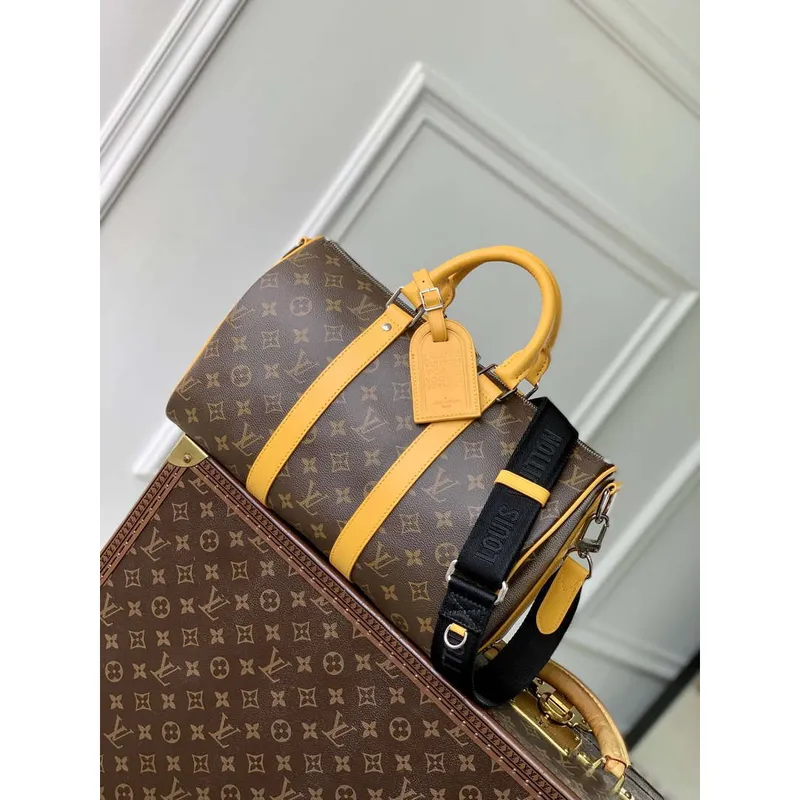 LV M13201 Louis Vuitton Keepall Bandoulière 35 Monogram Žlutá